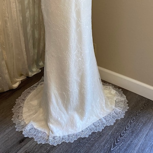 Bridal skirt, wedding skirt, Chantilly lace skirt, wedding separates, pale ivory