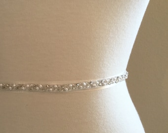 Wedding dress belt - bridal beaded belt - bridal sash - wedding sash - wedding headband