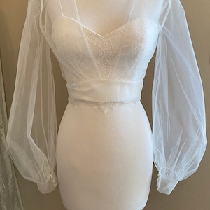 Wedding Dress Topper - Wedding Gown Topper - Bridal Coverup - Tulle ...