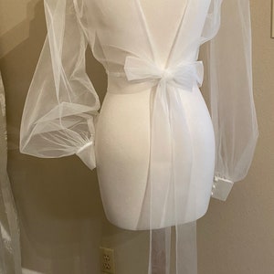 Wedding Dress Topper - Tulle Topper - Mock Turtle Neckline - Bishop ...