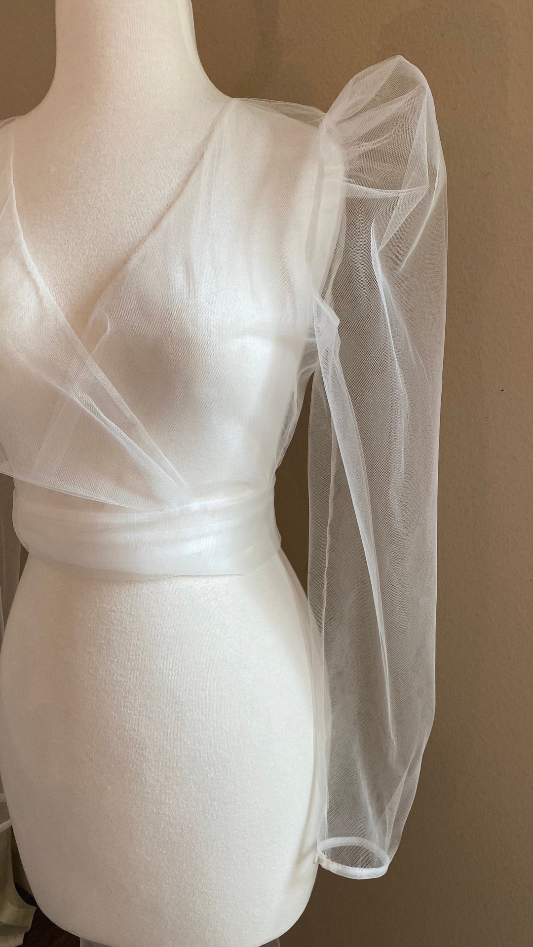 Wedding Dress Topper - Wedding Gown Topper - Bridal Coverup - Tulle ...