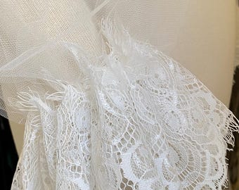Wedding sleeves - detachable sleeves - removable wedding sleeves - chantilly lace - tulle sleeves