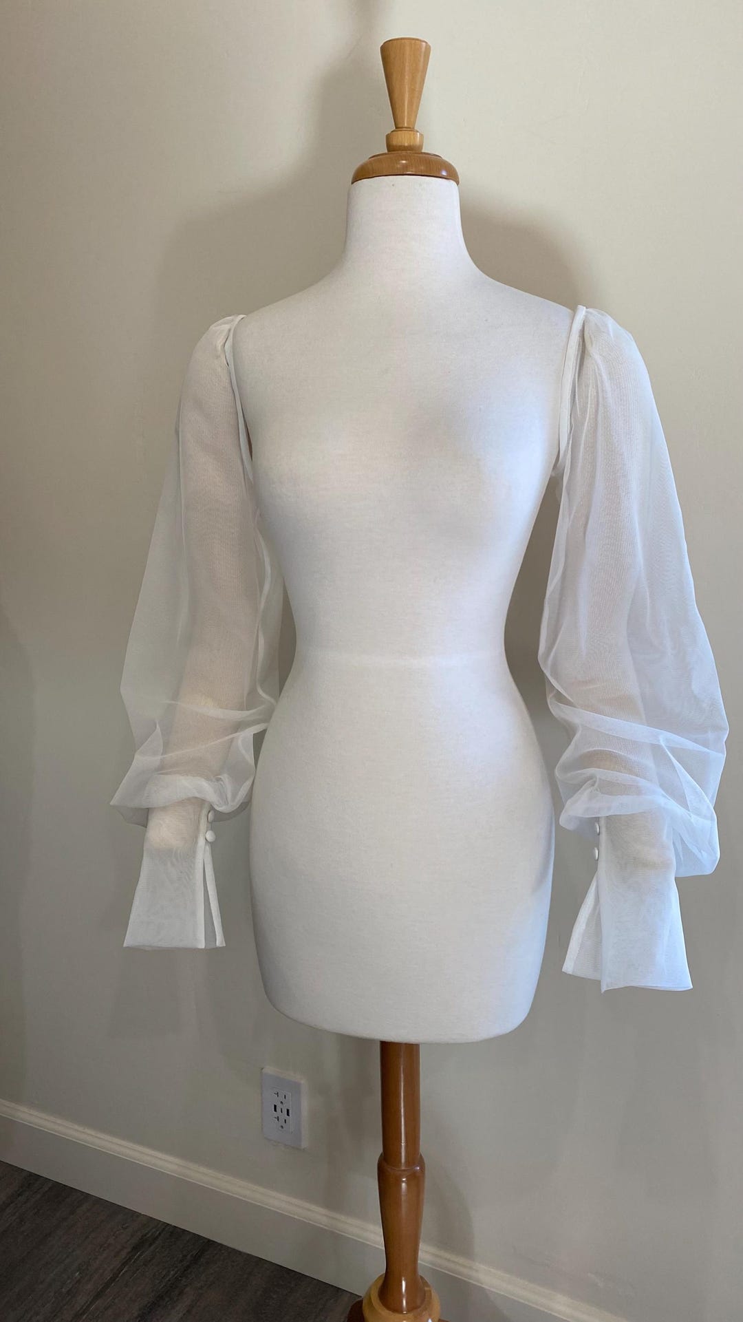 Wedding Dress Sleeves Detachable Sleeves Removable Sleeves Mesh