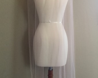 Wedding veil - bridal veil - Rosewater pink - pink veil - classic cut veil