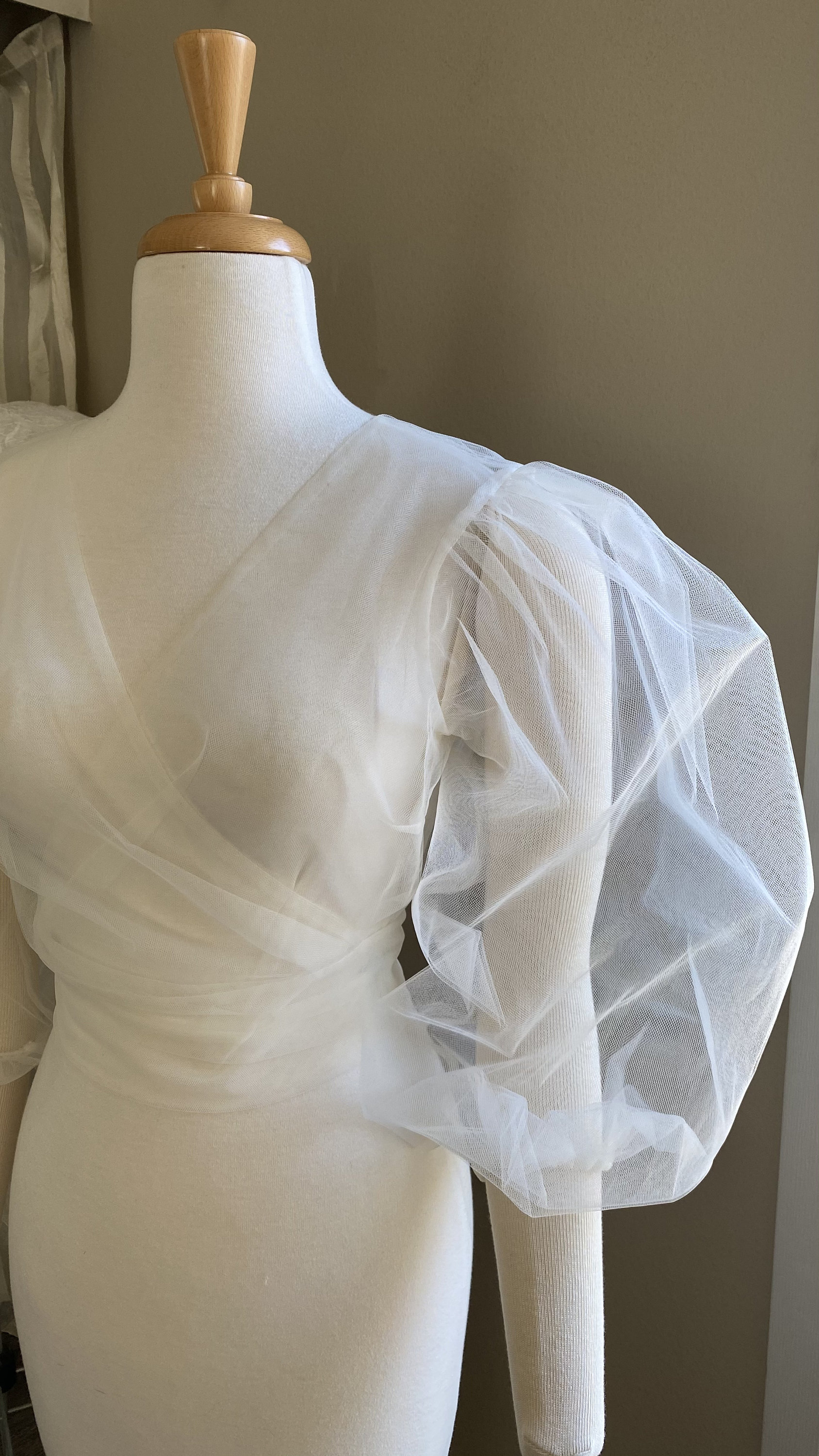 Wedding dress topper tulle topper bridal topper puffy | Etsy