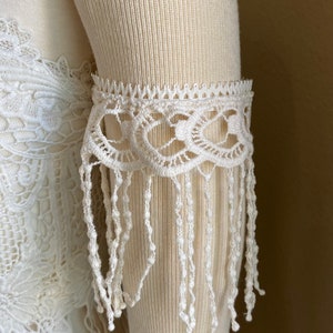 Wedding dress detachable sleeves - detachable sleeves - wedding armbands - fringe armbands - fringe sleeves - boho sleeves - bridal sleeves