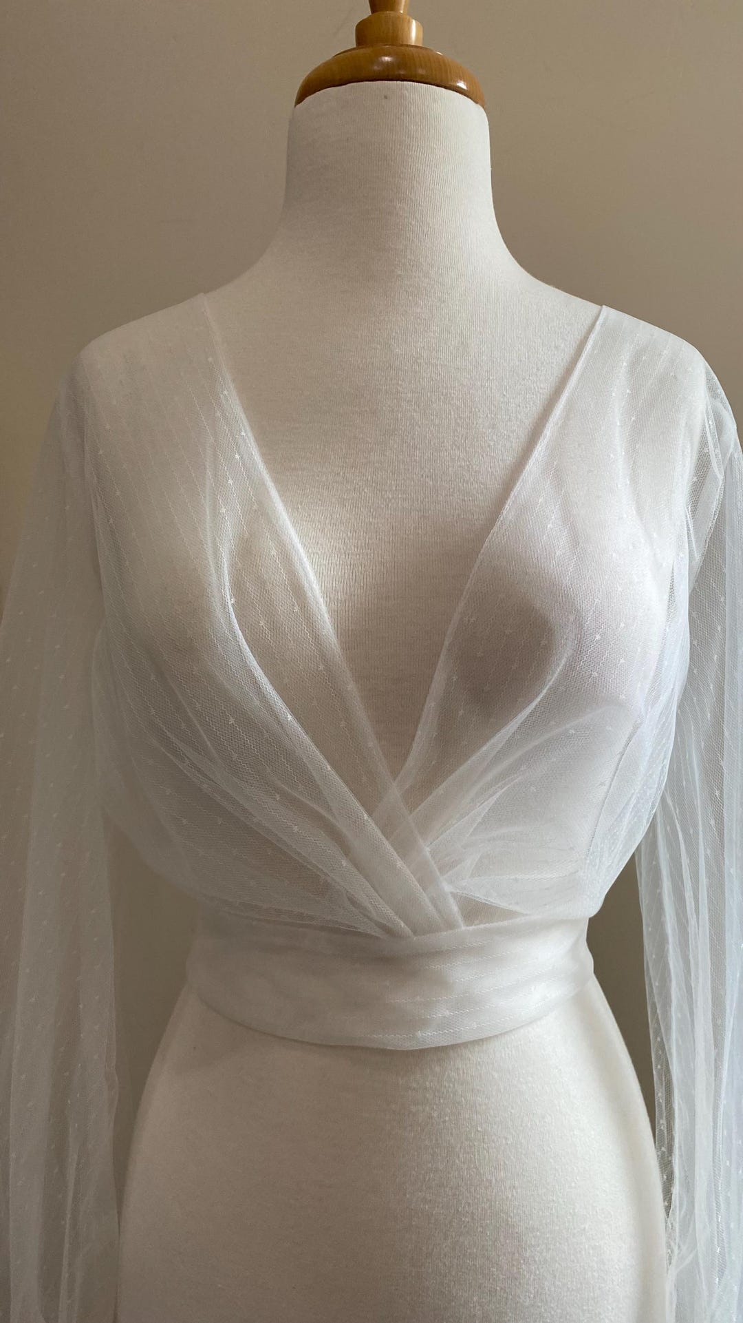 Wedding Dress Topper - Soft White Coverup - Soft Tulle Topper - Bridal ...