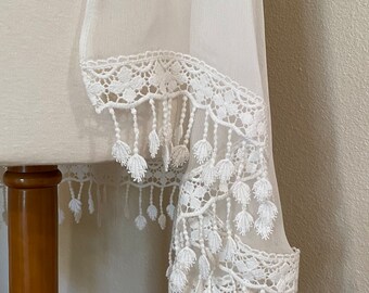 Wedding coverup - wedding cape - silk cape - bridal shoulder cape - bridal coverup - fringe cape