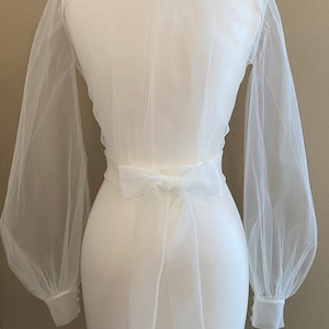 Wedding Dress Topper Wedding Gown Topper Bridal Coverup Tulle Topper ...