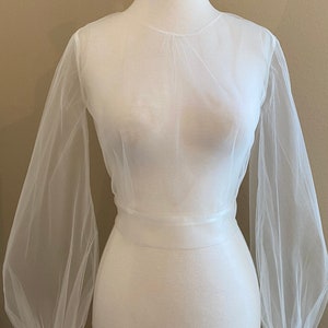 Wedding Dress Topper - Wedding Gown Topper - Bridal Coverup - Tulle ...