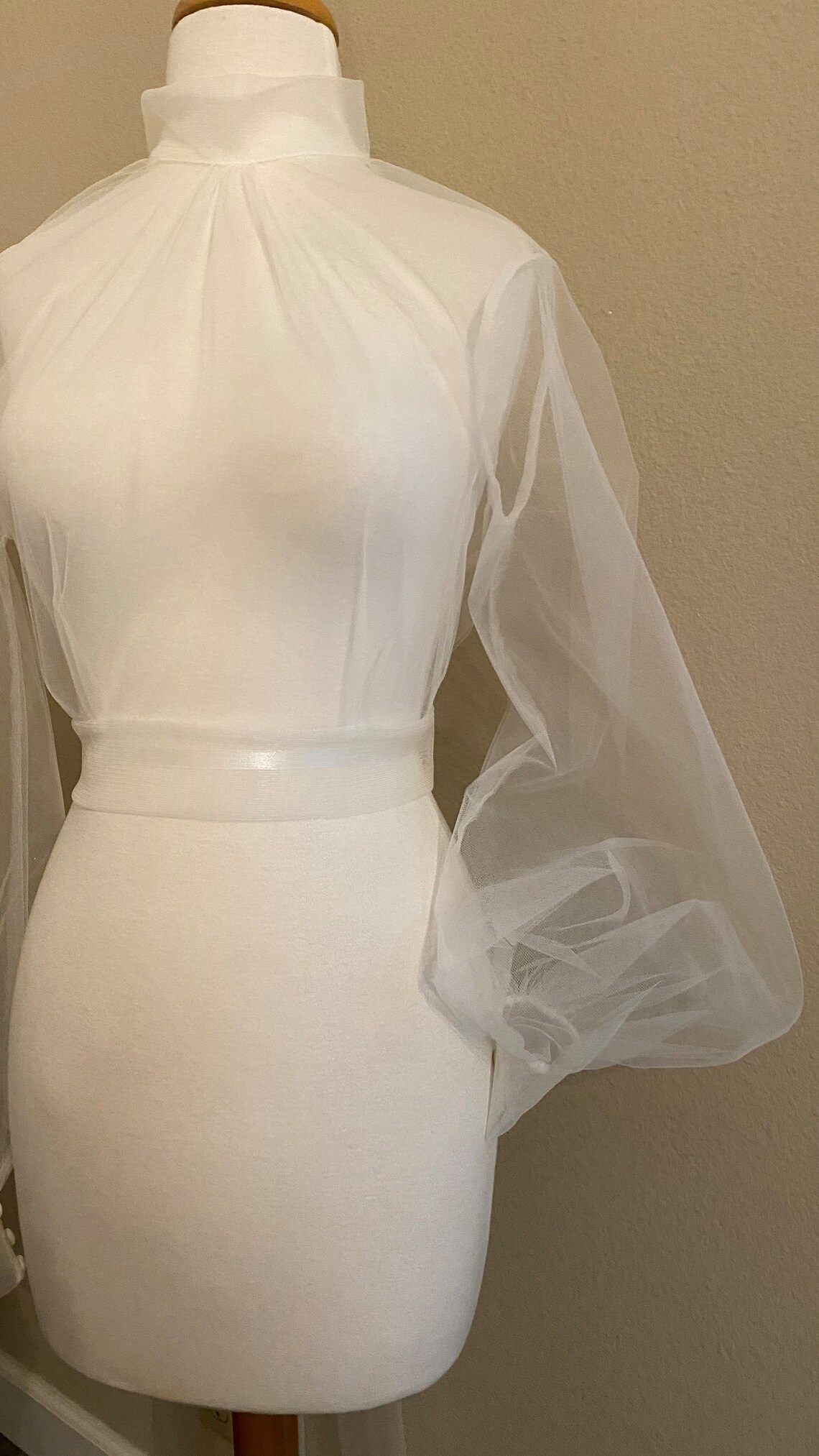 Wedding Dress Topper Tulle Topper Mock Turtle Neckline - Etsy