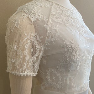 Wedding Dress Topper - Bridal Dress Topper - Lace Topper - Short ...