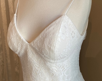 Wedding corset top - bridal corset top -  bridal separates - lace corset -  lace corset - off white wedding top