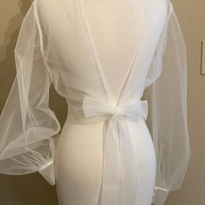 Wedding Dress Topper - Tulle Topper - Mock Turtle Neckline - Bishop ...