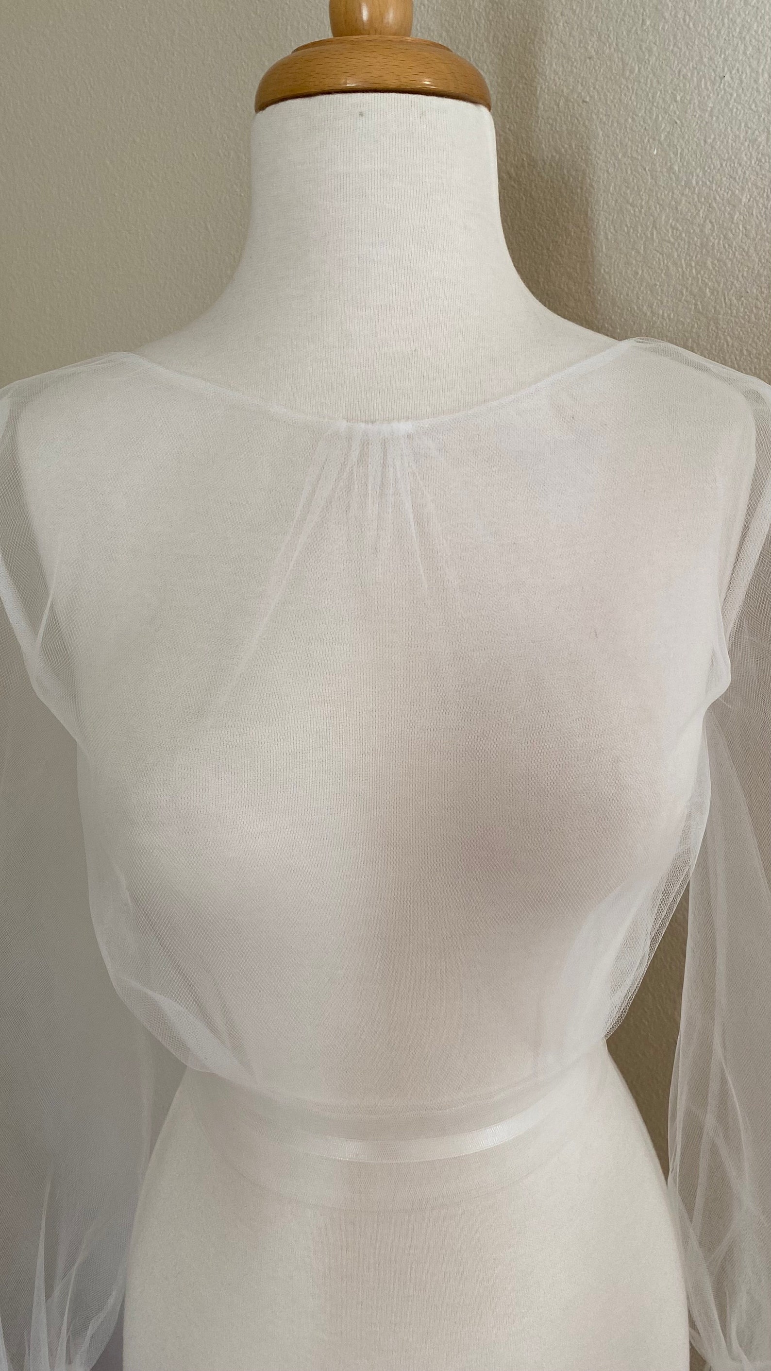 Wedding Dress Topper Tulle Topper Open Back Topper Bridal Coverup ...