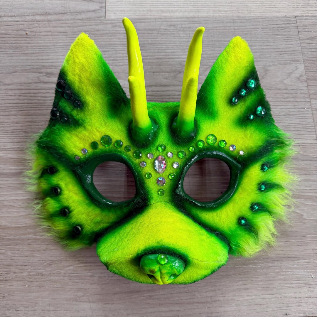 Green Alien Cat Mask - Etsy