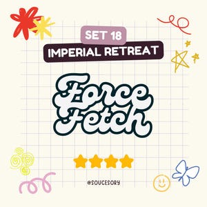 Set 18 - Force Fetch (Imperial Retreat) - Star Wars Go! - Mono Go-sticker met vier sterren