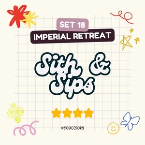 Set 18: Sith & Sips (Imperial Retreat) - Star Wars Go! - Mono Go-sticker met vier sterren