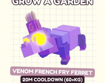 VENOM / NIGHTMARE French Fry Ferret (20s Cooldown) | Grow a Garden - All Pets / Items Available
