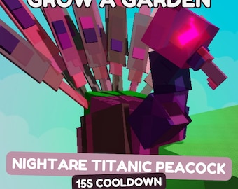PESADILLA TITANIC Pavo real (15 s de recarga) / Cultiva un jardín (Mascota) - Todas las mascotas y objetos disponibles