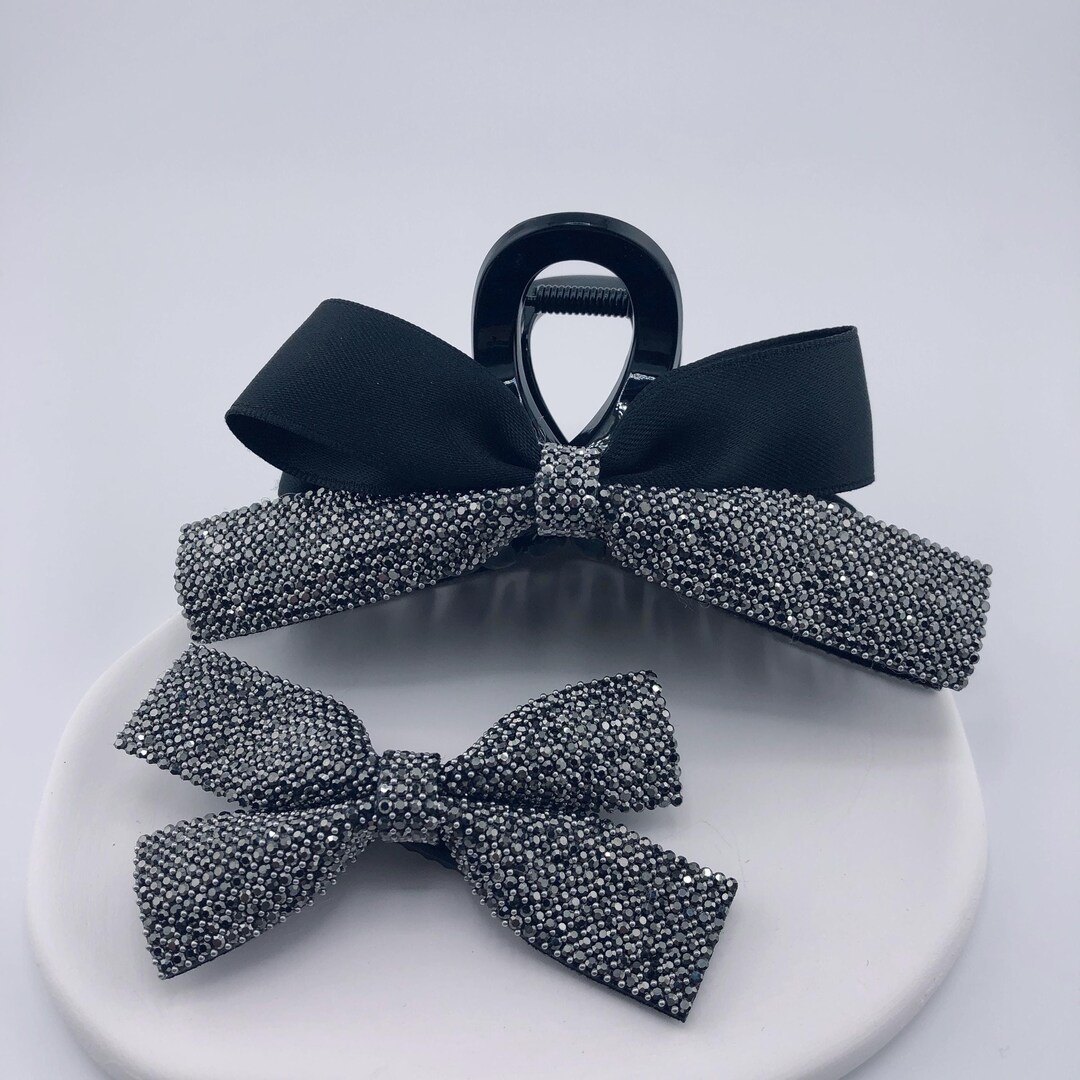Red - Handmade Women's Bow Hair Claw Clip 04