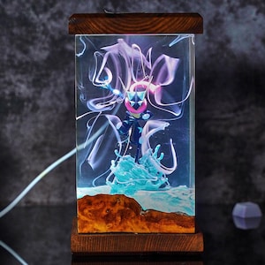 Epoxy Resin G.re.n.in.ja Lamp, Diorama G.re.n.in.ja Night Light, Resin Wood Lamp, Unique Anime Gift - Home Decor, Gamer Room Decor