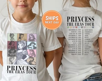 Disney Shirt Princess Eras Tour Disney Two Sided Princess Tee Disney Princess Characters Tee Disney Girls Trip Shirt Disneyland Shirt
