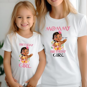 Disney Moana Girl & Mommy Birthday Family Matching Shirt Moana Birthday Party Tee Moana Birthday Girl Sweatshirt Family Birthday Party