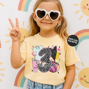 Third Grade Girls Shirt Back To School Shirt Comfort Colors Shirt Kids School Girls 3rd Grade Shirt School Gift First Day Of School