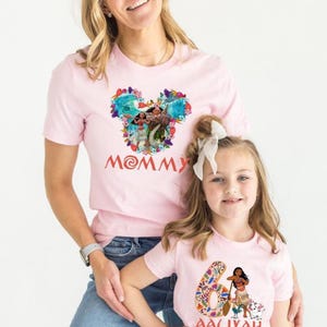 Custom Disney Moana Shirt, Princess Moana Birthday Party Family Tee, Disney Princess Birthday Personalized Shirt, Matching Family Birthday
