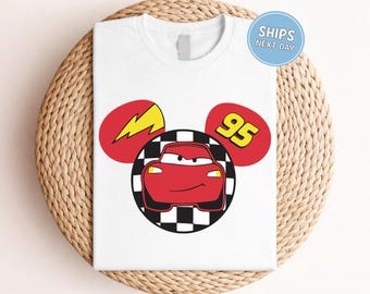 Lightning Mcqueen Shirt Kids  Cars McQueen Tee Mcqueen Shirt Cars Race Tee Disney Family Trip Shirt Disneyland Vacation Tee