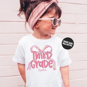 Custom Third Grade Shirt Design Back To School Shirt Comfort Colors Shirt Kids School Girls 3rd Grade Shirt School Gift First Day Of School