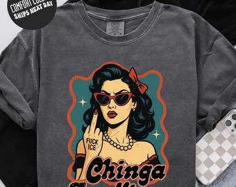 Protest Shirt Chinga La Migra Anti Ice Comfort Colors® Long Sleeve Abolish Ice Protest Anti Trump Pro Immigrant Tops Social Justice T-Shirt