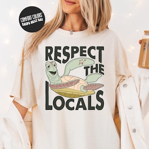 Respect the Locals Shirt Comfort Colors® Caretta Caretta Shirt Sea Life Tee Sea Animals Shirt Loggerhead Sea Turtle Shirt Respect the Locals