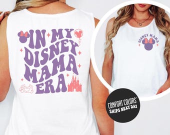 Camiseta sin mangas Disney Mama Era Comfort Colors® Camiseta Disney Mom Camiseta sin mangas In My Disney Mama Era Minnie Mouse Disney Mom Regalo Disney para mamá