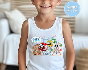 Kids Disney Summer Tank Top Comfort Colors Tank Magic in the Air Mickey Mouse Family Shirt Disney Summer Tank Top Disneyland Holiday Tank