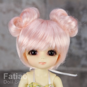 Fatiao - BJD Dollfie Lati Yellow Pukifee 5-6" Angel Doll Wig - Light Pink