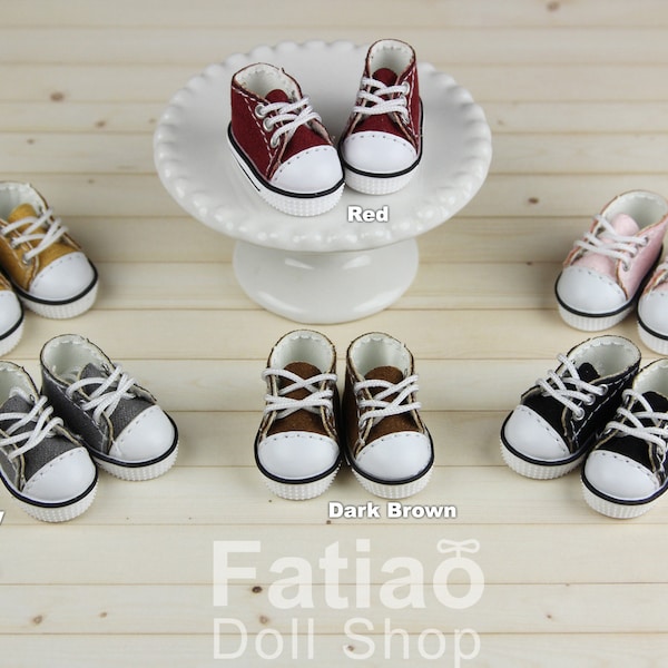 Fatiao - New OB11 Obitsu 11 Blythe 1/12 BJD doll canvas Lace-up shoes