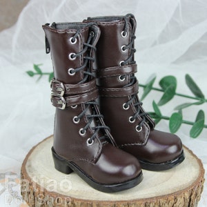 Fatiao - New 1/4 BJD MSD Dollfie Dolls Shoes Boots - Dark Brown (Size 5.5cm)