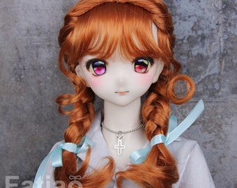 Fatiao - New Dollfie SD 1/3 BJD Dolls Wig size 8-9" - Red Orange