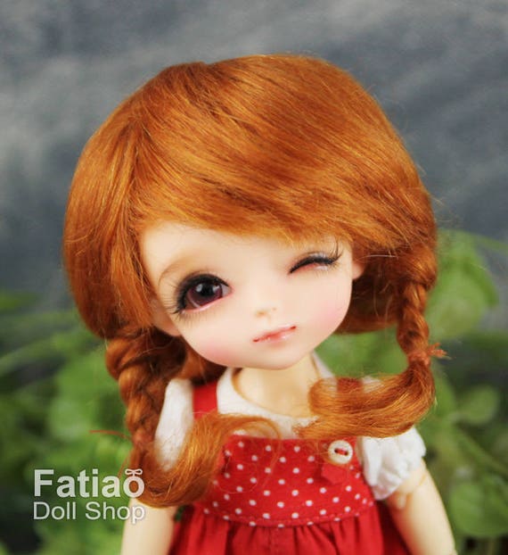 Pukifee Doll Wig 14cm 1/4 Scale Hair Wool Wig 5.5" Soft LATI BJD Doll 
