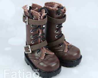 Fatiao - New 1/4 BJD MSD dollfie Cool Boots Dolls Shoes Brown (Size 6cm)