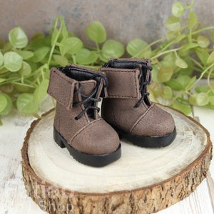 Fatiao - New Dollfie Yo-SD 1/6 BJD Doll Shoes Boots - Dark Brown (Size 4.5cm)