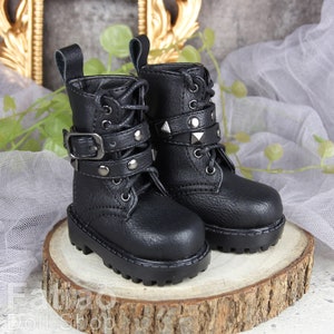 Fatiao - New 1/4 BJD MSD dollfie Cool Boots Dolls Shoes Black (Size 6cm)