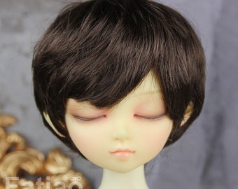 Fatiao - New Dollfie MSD Kaye Wiggs 1/4 BJD Size 7-8 inch Dark Brown Dolls Wig