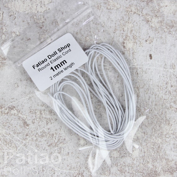 White Stringing Round Elastic Cord for BJD Doll 1mm 1.5mm 2mm 2.5