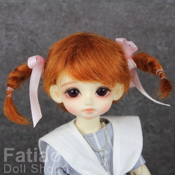 New Carrot Mohair Doll Wig Dollfie Yo-SD 1//6 BJD 6-7/"
