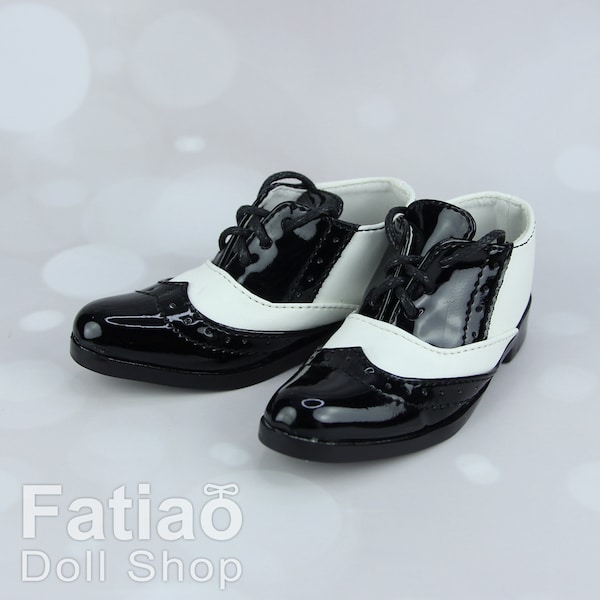 Fatiao -  New 1/3 BJD Supper dollfie 13/17 SD Oxford Doll Shoes - Two-tone leather shoes - Black mix White