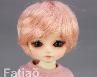 Fatiao - New Dolls Wig Dollfie Yo-SD 1/6 BJD 6-7" size - Pink orange
