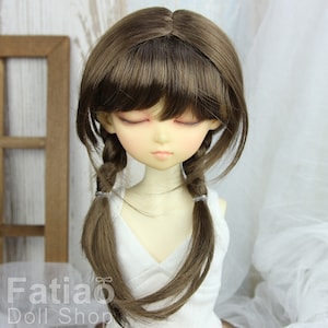 Fatiao - New Dollfie MSD Kaye Wiggs little darling doll 1/4 BJD Size 7-8 inch  Dolls Wig - umber